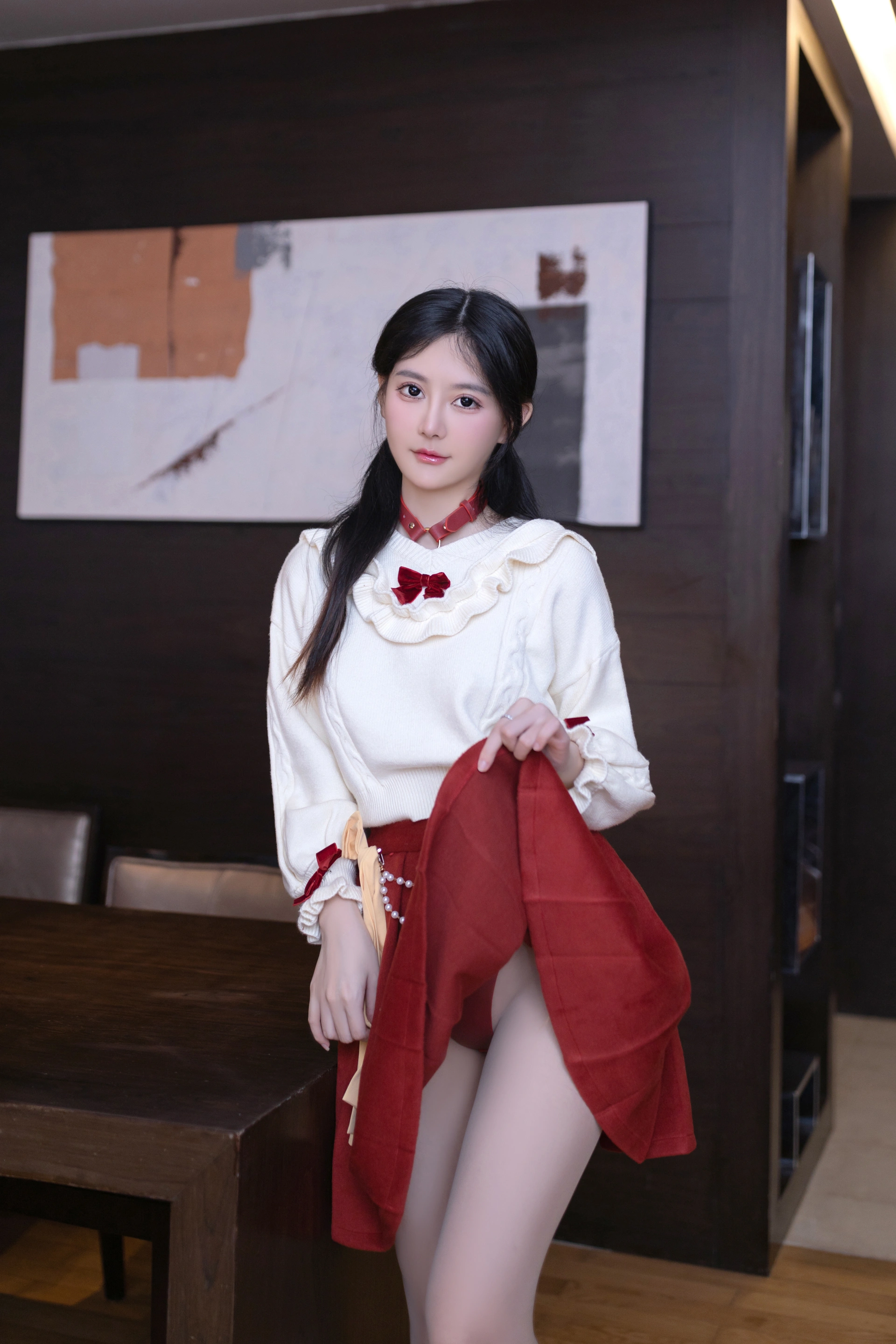 023.谢小蒽 – 内购无水印新年特写 红色束缚 3